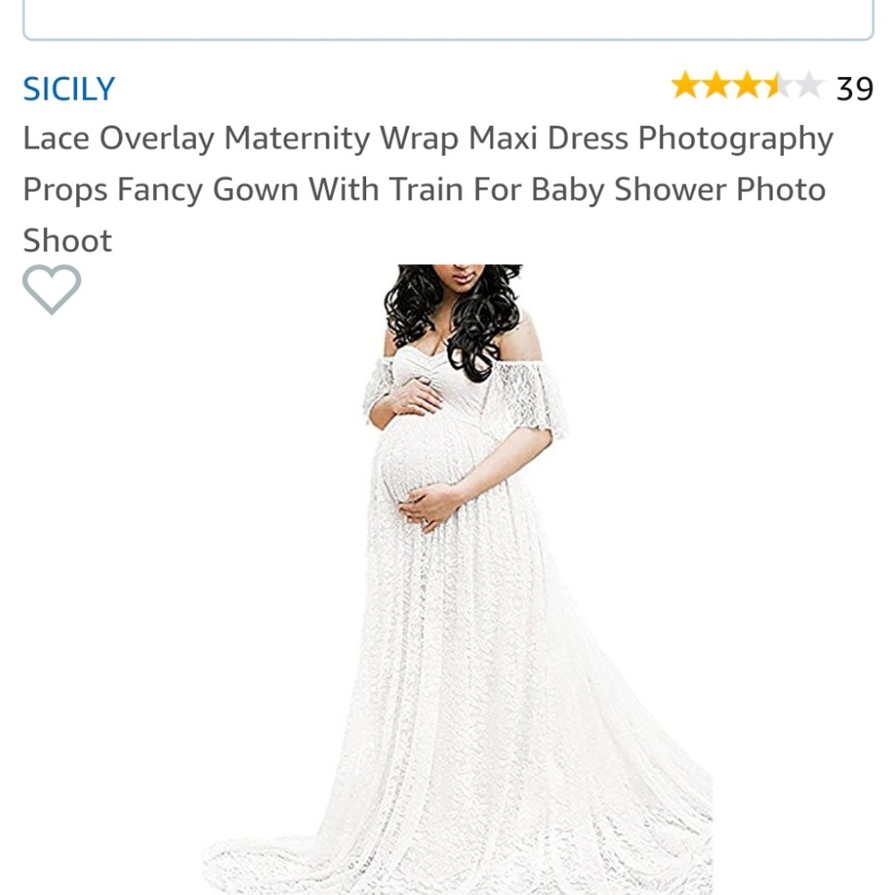 Lace Overlay Maternity OTS Maxi Dress